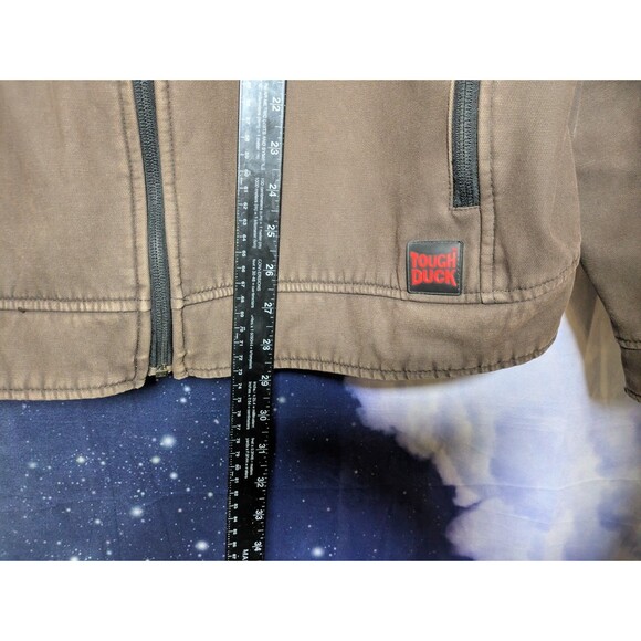 Tough Duck Brown Soft Shell Jacket Size XL Work Utility Chore Coat Outdoors - Picture 6 of 9